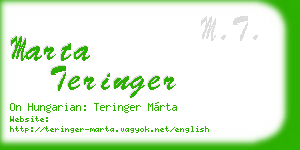 marta teringer business card